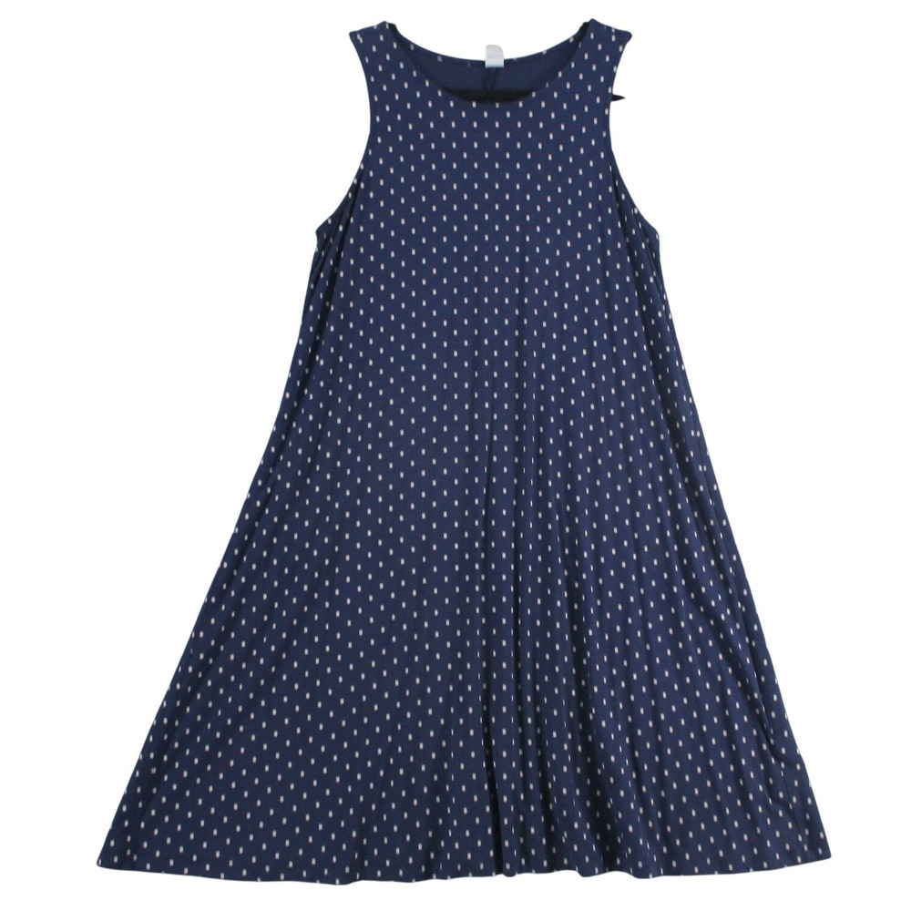 Old Navy Womens Navy Blue Polka Dot Sleeveless Swing Mini Dress Size M